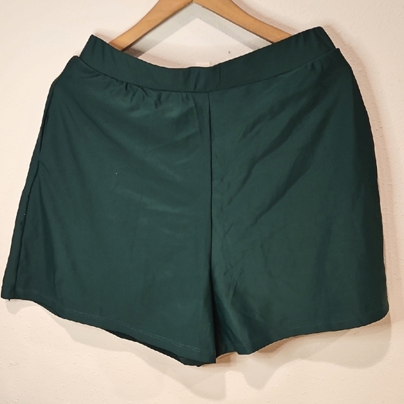 honey mark Pants - Honey Mark Salty Swim Lined Shorts Emerald Green Sz L NWT